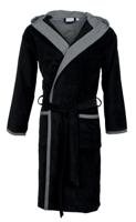 Carl Ross Carl Ross Heren Badjas Velours met Capuchon 637310 Deep Black/Basalt 52/54