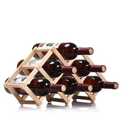 6 flessenrekken opvouwbare wijn staan houten wijn houder keuken bar display plank (hout)