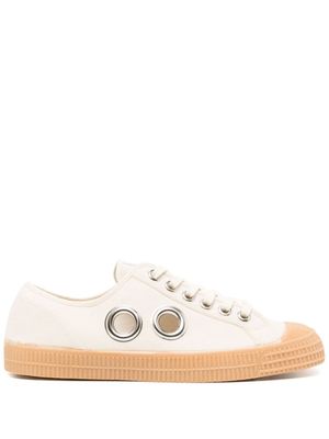 Comme des Garçons Homme Deux baskets en coton à détails d'œillets - Tons neutres