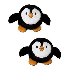 2x stuks pluche mini pinguin knuffel 7 cm