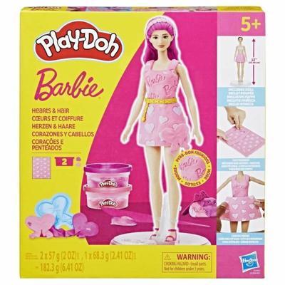 Plasticine Spel Play-Doh Barbie Hearts & Hair Multicolour
