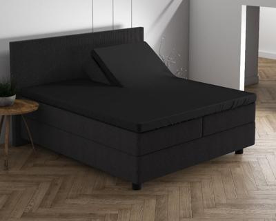 RoyalTextile - Splittopper Hoeslaken Dubbel Jersey - Zwart - 160 x 200/220 RoyalTextile - Splittopper Hoeslaken Dubbel Jersey - Zwart - 160 x 200/220