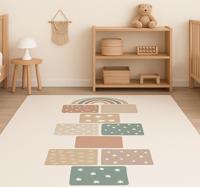 Beige hinkelspel vinyl tapijt voor meer kinderen