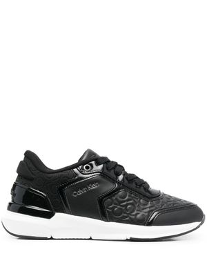 Calvin Klein baskets à motif monogrammé - Noir