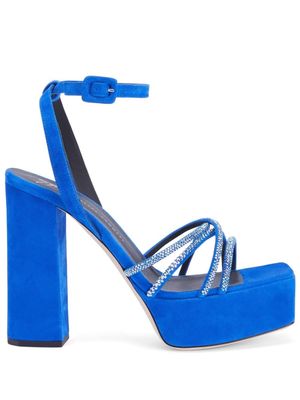 Giuseppe Zanotti sandales Arhama à plateforme 120 mm - Bleu