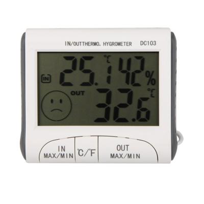 LCD digitale thermometer hygrometer vocht meter en bedrade temperatuur met externe sensor wit