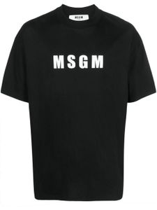 MSGM t-shirt en coton à logo imprimé - Noir