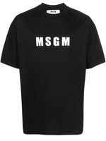 MSGM t-shirt en coton à logo imprimé - Noir