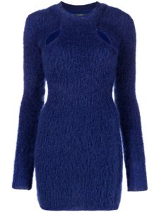 ISABEL MARANT robe Alfie en maille à découpes - Bleu