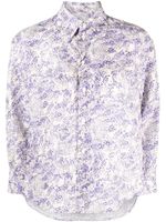 Jil Sander Blouse met klassieke kraag - Paars - thumbnail