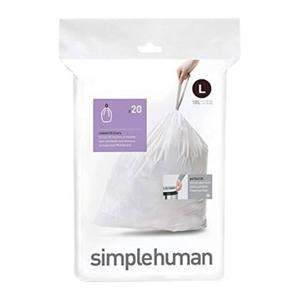 Simplehuman Code L Afvalzakken 18 Liter - 20 zakken