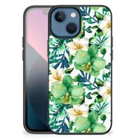 Apple iPhone 13 mini Bloemen Hoesje Orchidee Groen