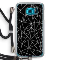 Geometrische lijnen wit: Samsung Galaxy S6 Transparant Hoesje met koord