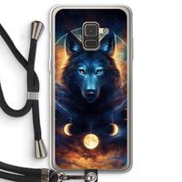 Wolf Dreamcatcher: Samsung Galaxy A8 (2018) Transparant Hoesje met koord