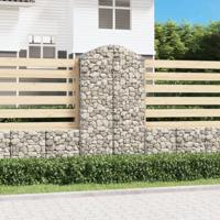 Schanskorf gewelfd 100x50x180/200 cm gegalvaniseerd ijzer - thumbnail