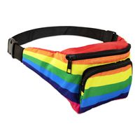 Heuptasje voor volwassenen - Verkleed artikel - Regenboog vlag kleuren print - thumbnail