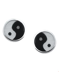 TFT Oorknoppen Yin Yang Zilver Glanzend
