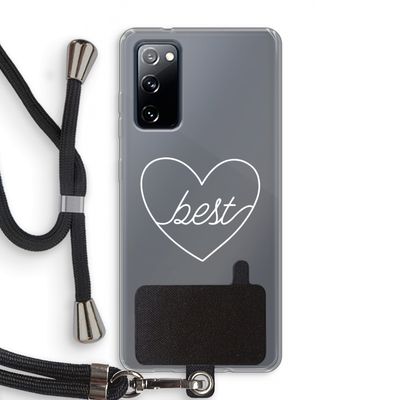 Best heart pastel: Samsung Galaxy S20 FE / S20 FE 5G Transparant Hoesje met koord