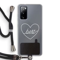 Best heart pastel: Samsung Galaxy S20 FE / S20 FE 5G Transparant Hoesje met koord