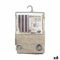 Gordijn Beige 140 x 0,1 x 260 cm (6 Stuks)