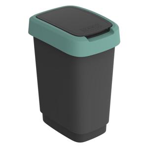 Rotho twist afvalbak 10l mistletoe groen/antraciet