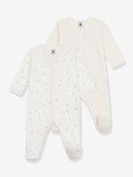 Set van 2 babyslaappakje van katoen PETIT BATEAU wit
