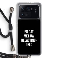 Belastinggeld - Zwart: Xiaomi Mi 11 Ultra Transparant Hoesje met koord