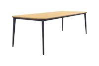Alaska tuintafel - teak/aluminium - antraciet - 240x100 cm.