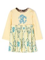 Roberto Cavalli Junior robe en coton à manches longues - Jaune - thumbnail