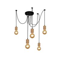 Searchlight Houten eettafel lamp Spinny 50213-5NA - thumbnail