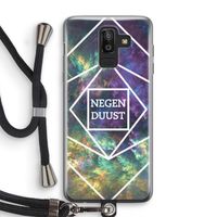 Negenduust ruimte: Samsung Galaxy J8 (2018) Transparant Hoesje met koord