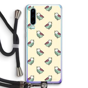 Vogeltjes: Huawei P30 Transparant Hoesje met koord