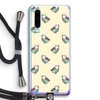 Vogeltjes: Huawei P30 Transparant Hoesje met koord