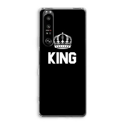King zwart: Sony Xperia 1 III Transparant Hoesje