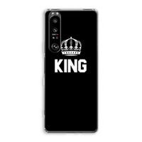 King zwart: Sony Xperia 1 III Transparant Hoesje