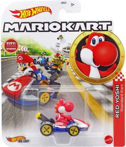 Hot Wheels Mario Kart - Red Yoshi Standard Kart