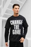 Project X Paris Change The Game T-Shirt Heren Donkergrijs/Wit - Maat S - Kleur: DonkergrijsWit | Soccerfanshop