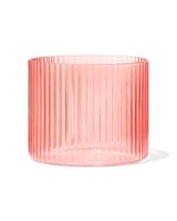 HEMA Glas voor geurkaars ⌀10x8.5cm ribbel oranje (oranje)