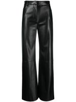 Patrizia Pepe pantalon en cuir artificiel - Noir