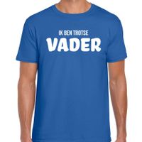 Ik ben trotse vader t-shirt blauw voor heren - vaderdag cadeau shirt papa