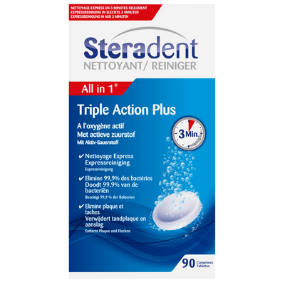 Steradent Triple Action Plus Bruistabletten 90st