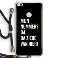 Da ziede van hier - Zwart: Huawei Ascend P8 Lite (2017) Transparant Hoesje met koord