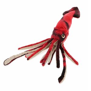 Keel Toys pluche inktvis/octopus knuffeldier - rood - zwemmend - 25 cm