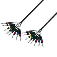 Adam Hall 3 Star L8 PP 0500 multikabel 8 x Jack TS naar 8 x Jack TS 5 m