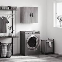 Wandkast 60x31x60 cm bewerkt hout grijs sonoma eikenkleurig