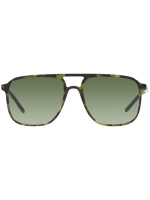 Dolce & Gabbana Eyewear lunettes de soleil à monture pilote - Vert