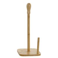 Keukenrol houder bamboe hout 15 x 34 cm