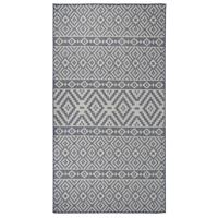 VidaXL Buitenkleed met patroon platgeweven 80x150 cm blauw