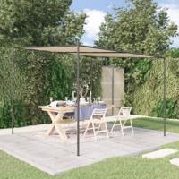 Prieel 3x3 m 180 g/m stof en staal beige