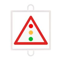 TRAFFIC SIGN DANGER Nº 10 (TRAFFIC LIGHT)